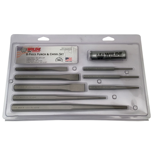 Wilde Tool PUNCH CHISEL SET 8 PIECE K8.NP/VR
